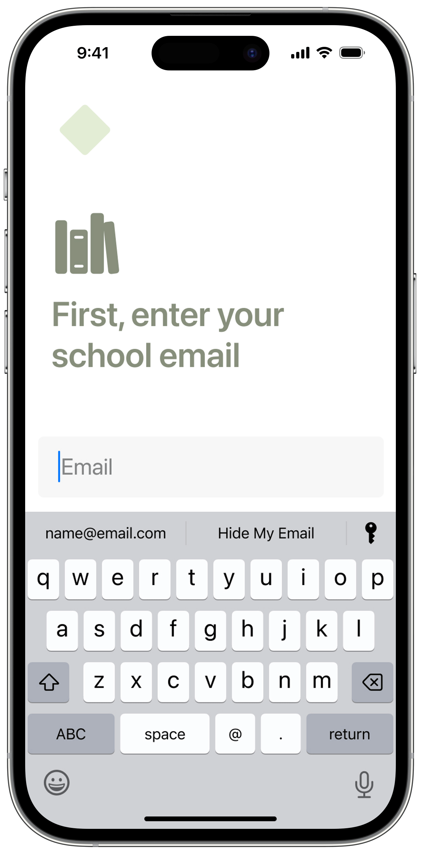 Search and connect to your school database using your school name, email, or student number.