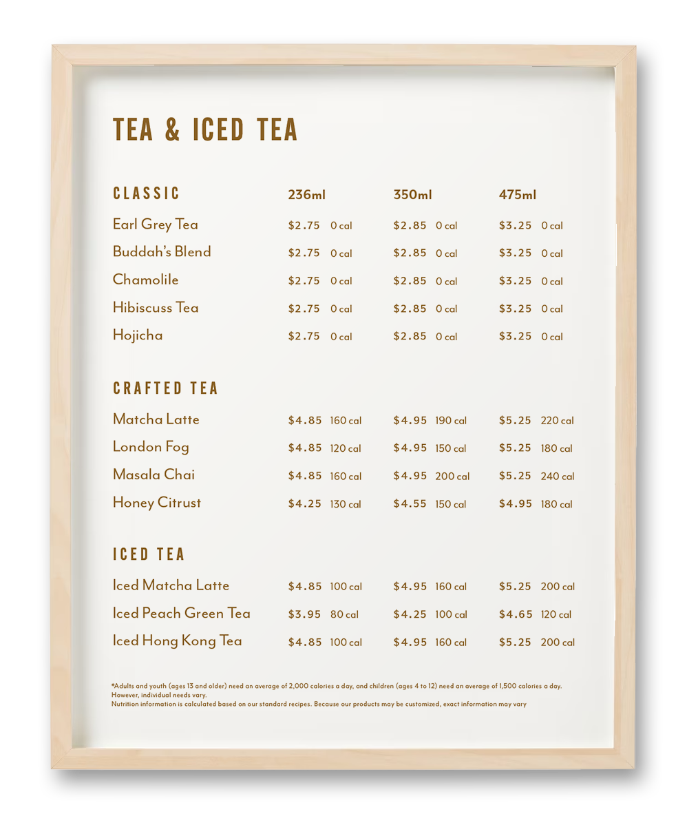 Tea & Iced tea